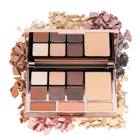LUMINESS face palette open showing all pans and versatile shades for travel