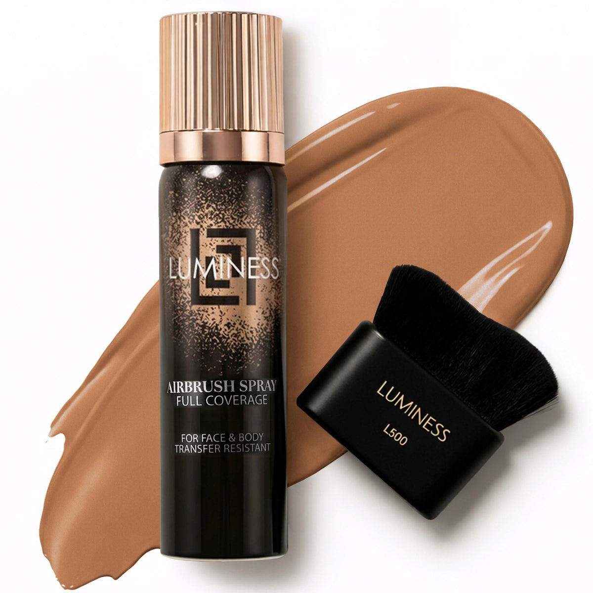 LUMINESS front packaging showing product and benefits for flawless finish