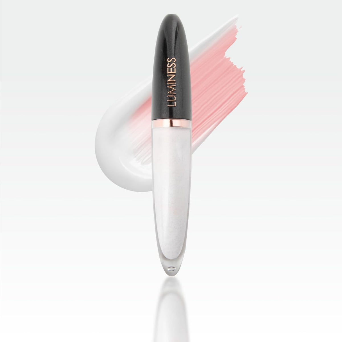 LUMINESS front packaging showing bottle and color-changing promise for customizable blush
