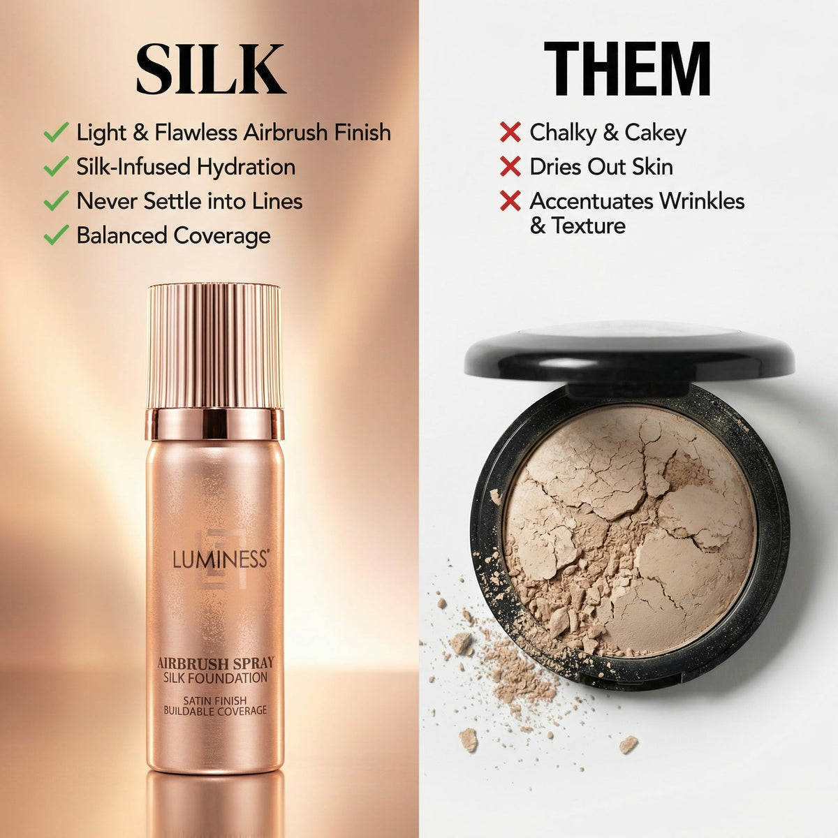 LUMINESS kit in-use during application demonstrating easy layering
