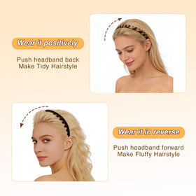 lumitrail headband in bathroom during skincare routine for convenient styling