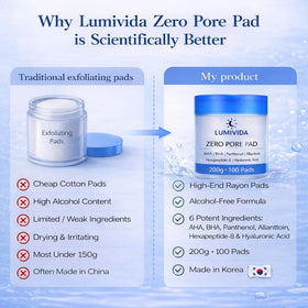 Pads beside sink in bathroom routine demonstrating convenient, mess-free application