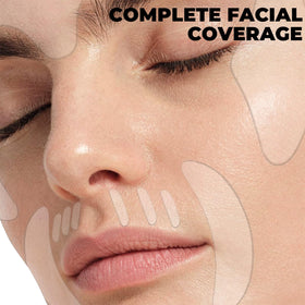 LUMIXELL close-up of forehead and frown-shaped patches for precise placement benefit