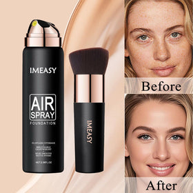 Lumiyou before and after half-face comparison, showing coverage and brightening benefit