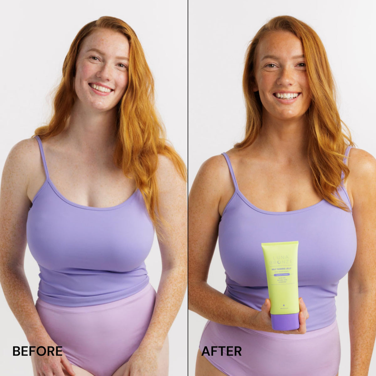 Luna Bronze applied with mitt demonstrating smooth, streak-free finish