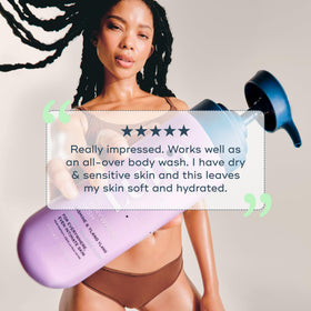 Luna Daily label detail showing pH-balanced and clean formula benefit