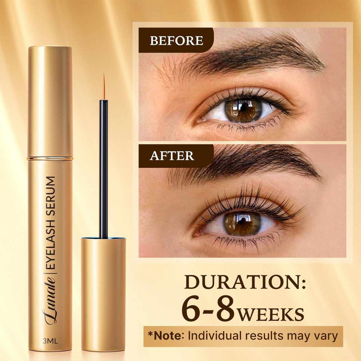 Lunale serum texture drop on fingertip, demonstrating lightweight absorbent formula benefit