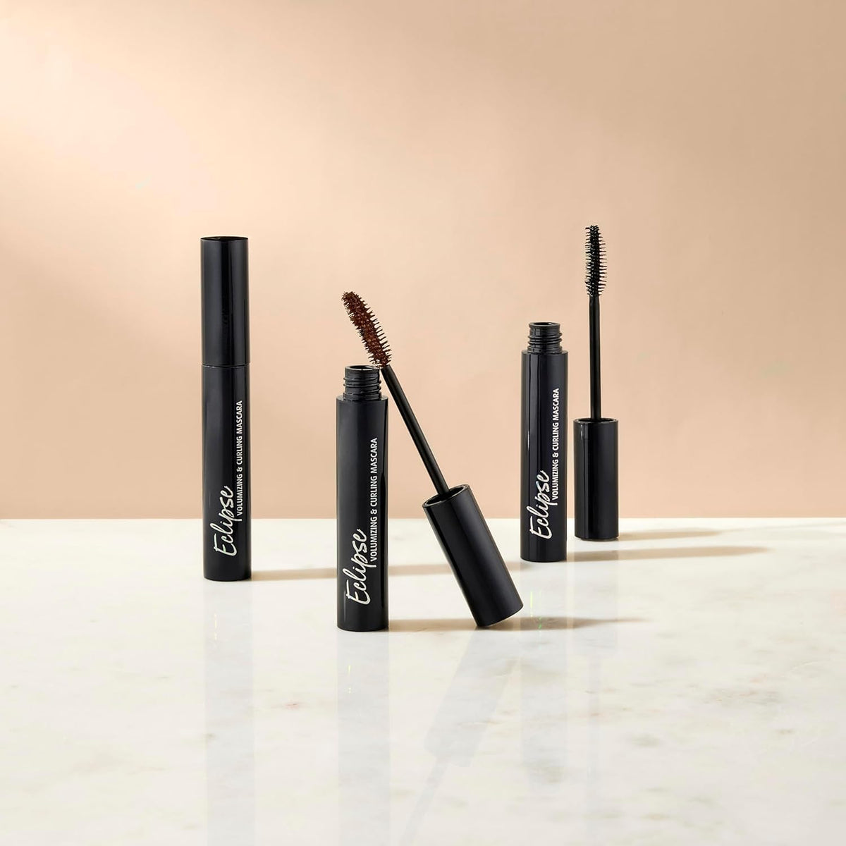 Lune+Aster Eclipse mascara applied in daytime look offering smudge-resistant wear