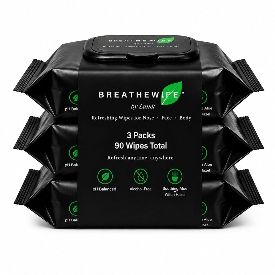 lunel front packaging showing cooling wipes and benefits