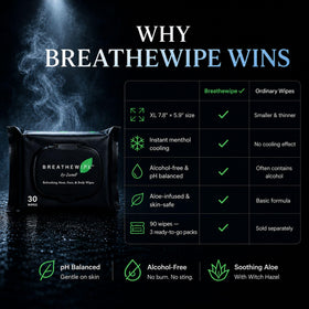 lunel user refreshing face outdoors after hike for fast cooling