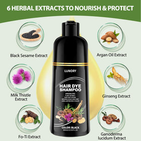 Lunory label with argan oil and ginseng highlighting nourishing botanicals