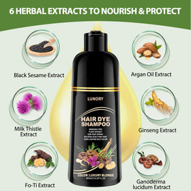 Lunory shampoo lather texture showing conditioning foam benefit