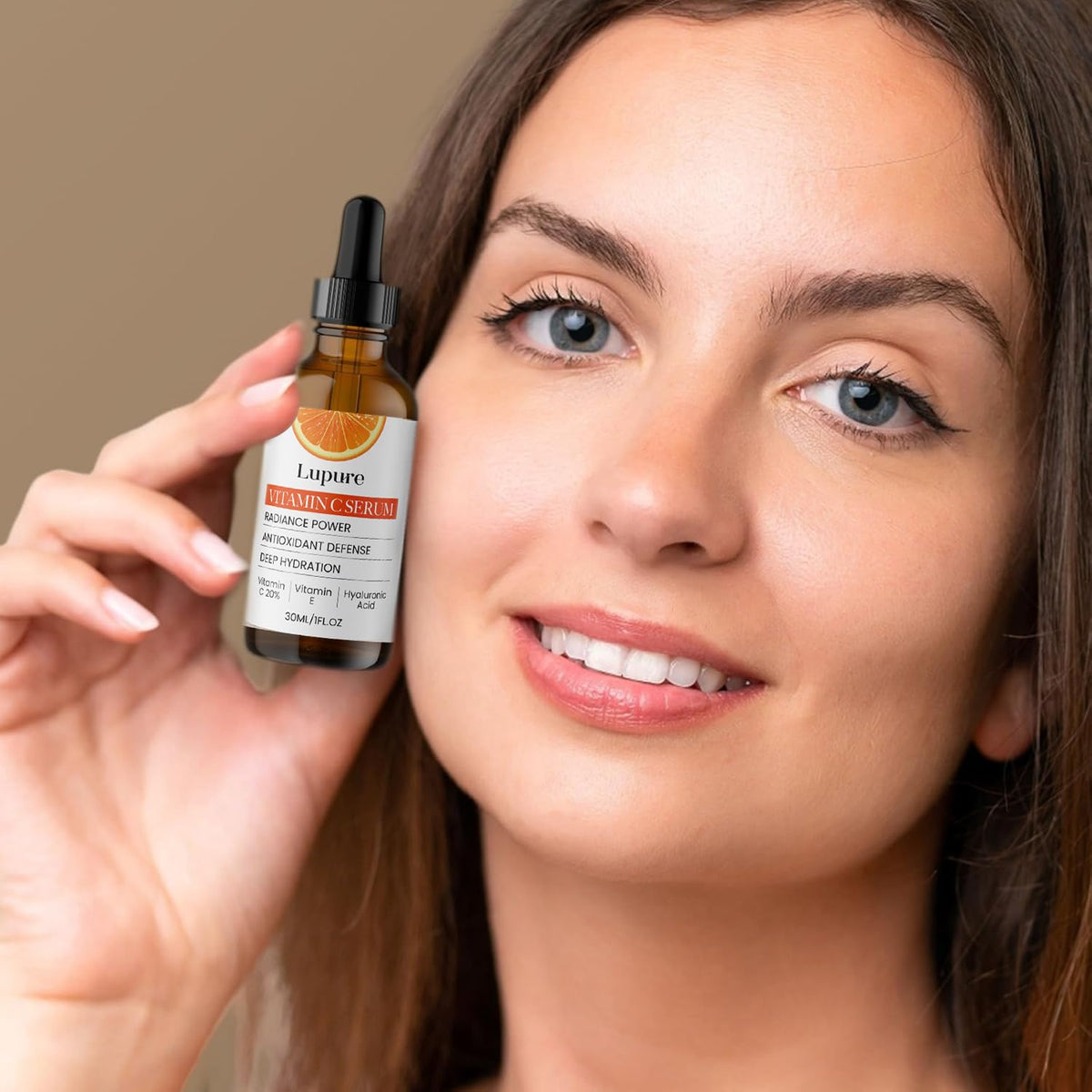 Lupure label close-up with ingredients visible, reassures about actives