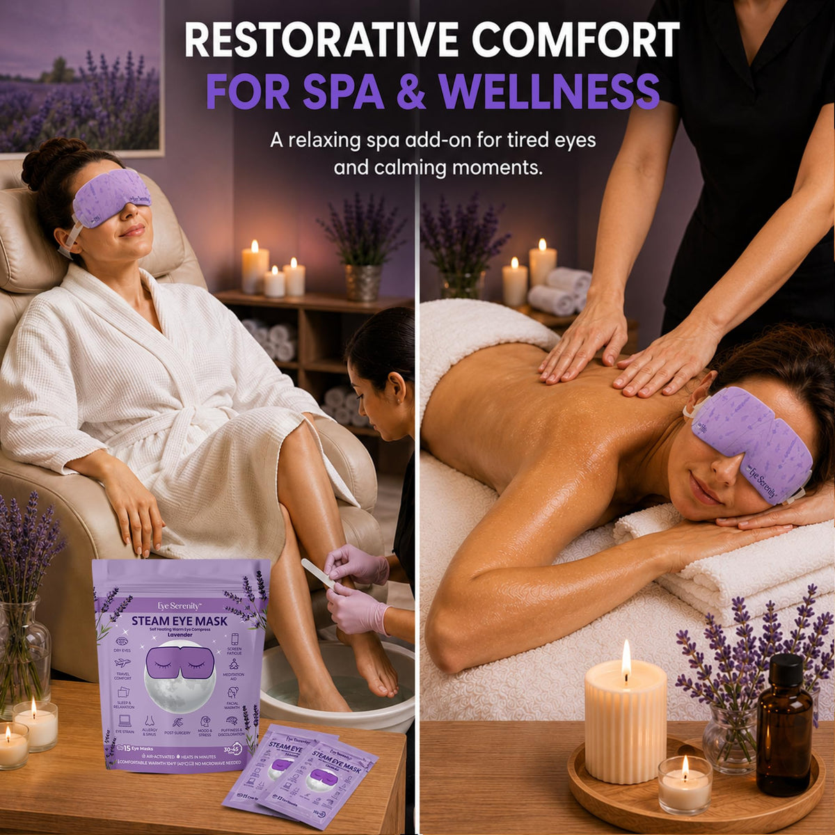Lure Essentials product label with lavender illustration highlighting scent and usage benefits