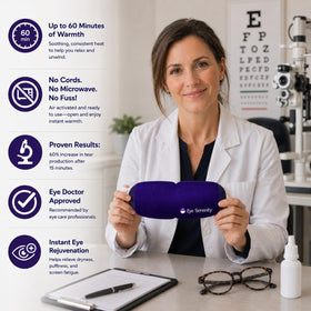 Lure Essentials mask worn on model demonstrating light-blocking relaxation