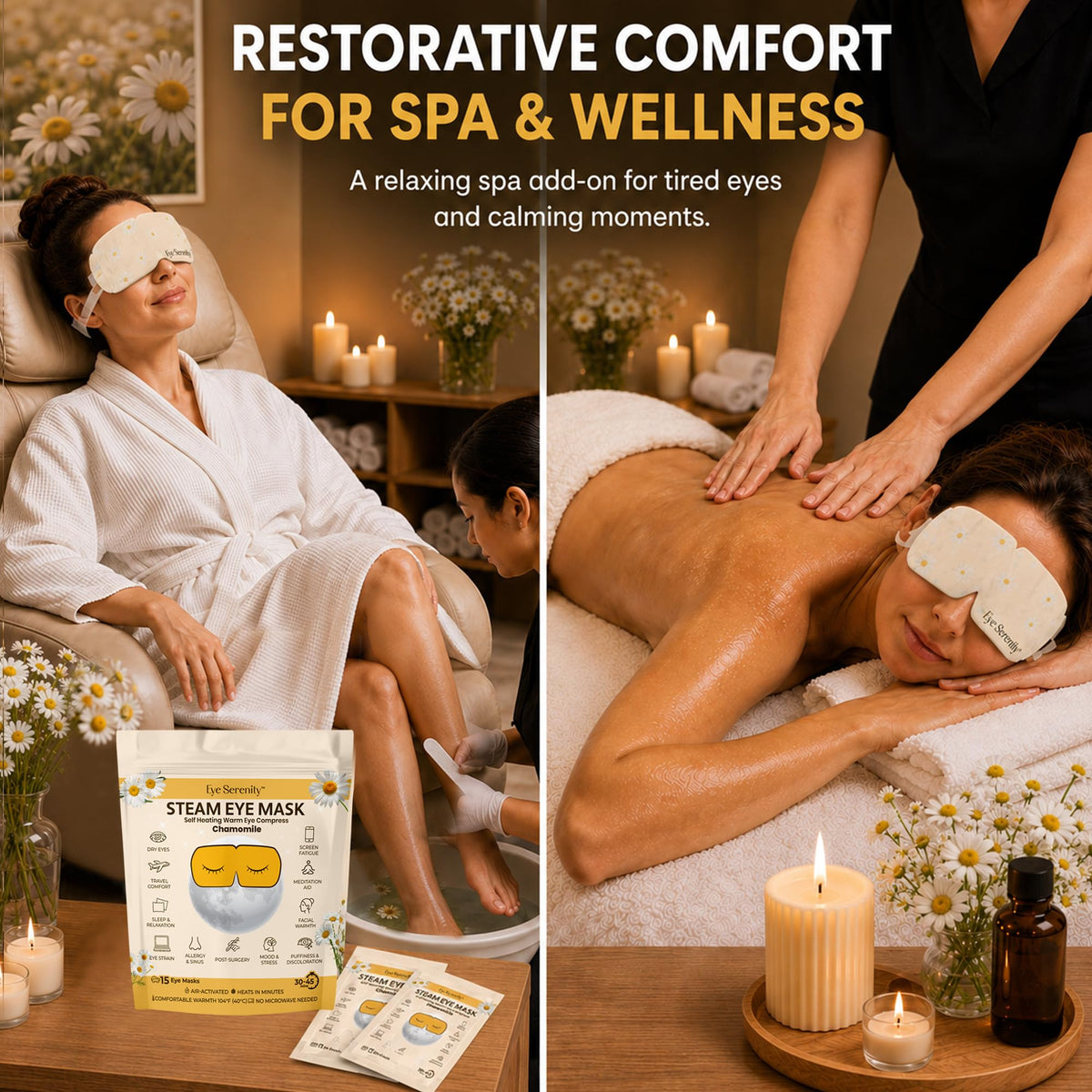Lure Essentials mask on bedside to illustrate restful self-care routine