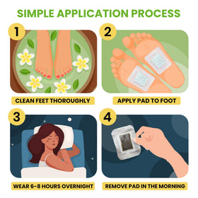 Lure Essentials pads on a nightstand setting suggesting calming bedtime routine benefit.