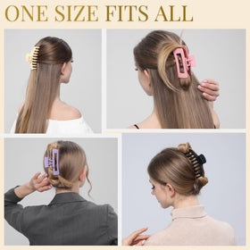 LuSeren black clip securing long dark hair for stable all-day wear