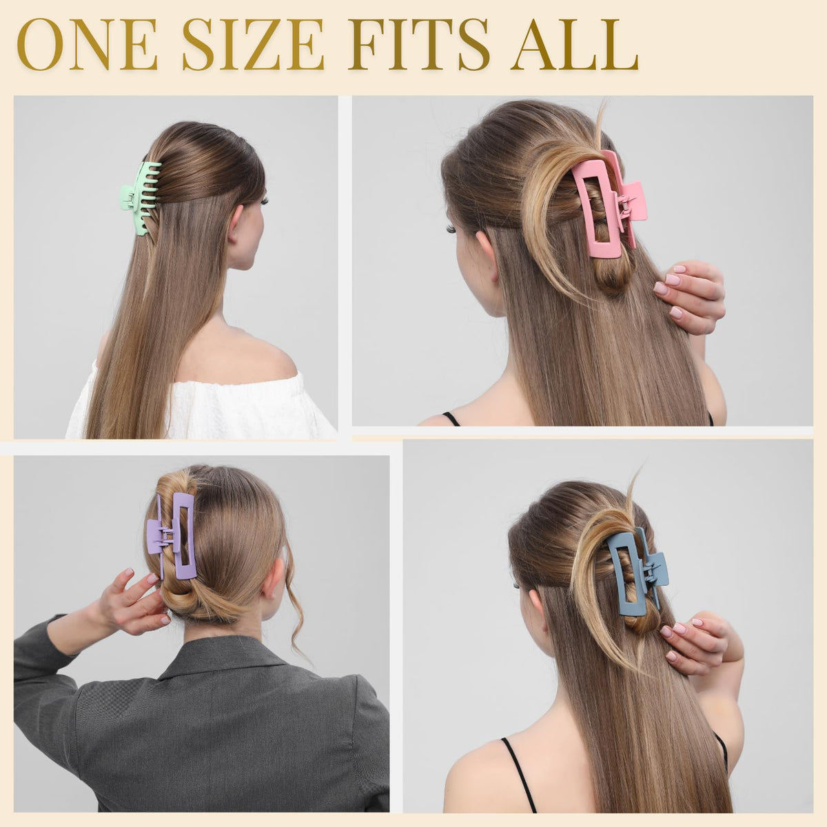 LuSeren clip gripping thick curly hair, strong hold without pulling