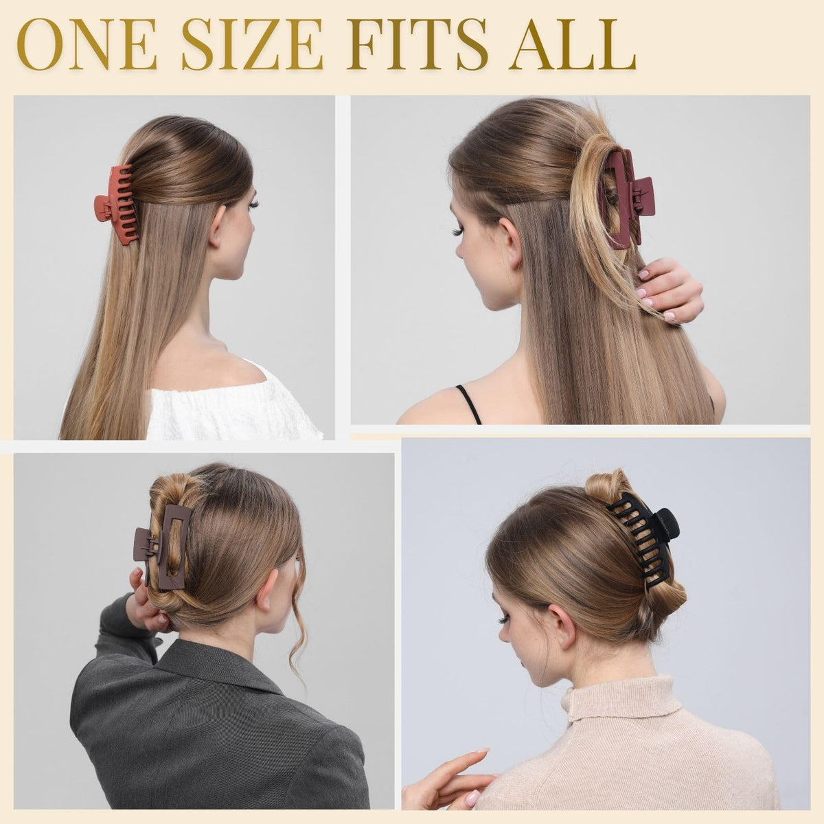 LuSeren clip holding thick curly hair demonstrating firm, comfortable grip