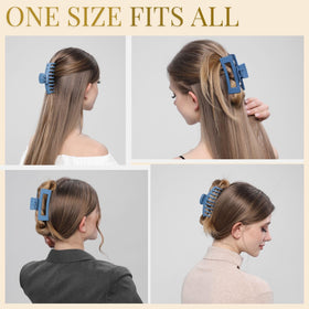 LuSeren clip holding a twisted bun demonstrating secure hold for thick hair