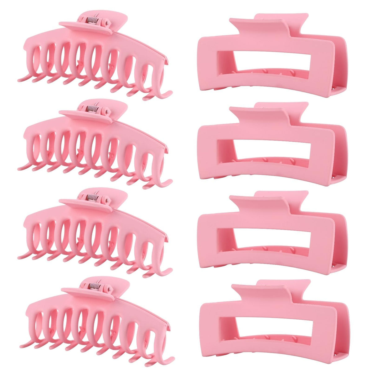 LuSeren front view of 8-pack pink clips showing neat packaging and ready-to-gift benefit