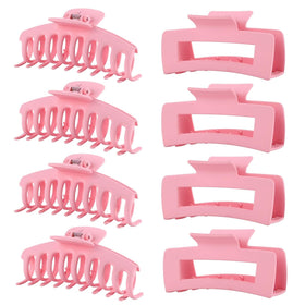 LuSeren front view of 8-pack pink clips showing neat packaging and ready-to-gift benefit