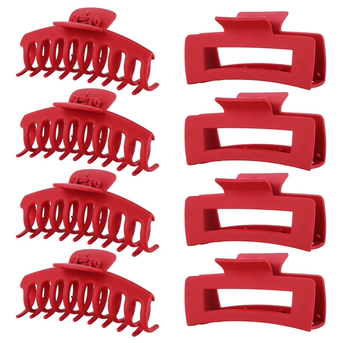 LuSeren arrangement of multiple red clips, variety for styling and backups