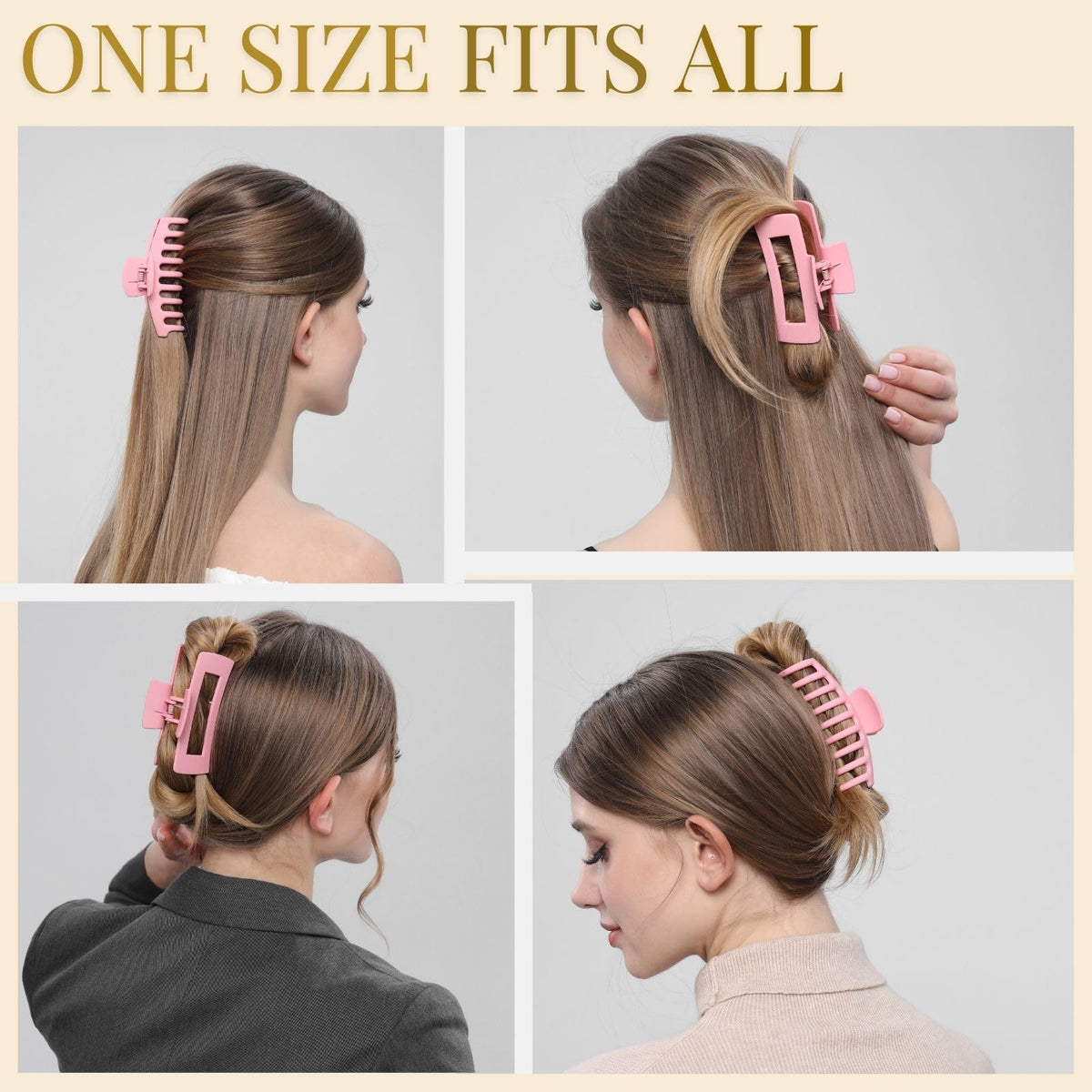 LuSeren clip in hair creating tidy half-up look for convenience and style