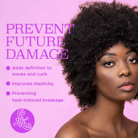 Luseta after styling on curly hair showing restored bounce and frizz control