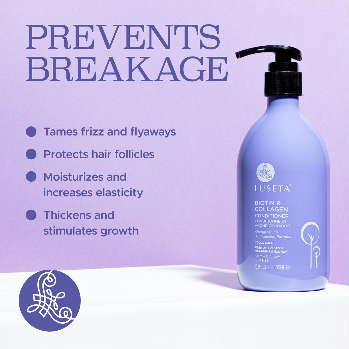 Luseta back label close-up displaying ingredients and usage directions