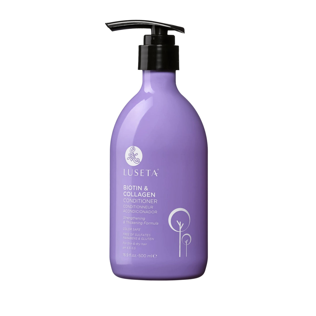 Luseta front bottle view showing product branding and volume benefit