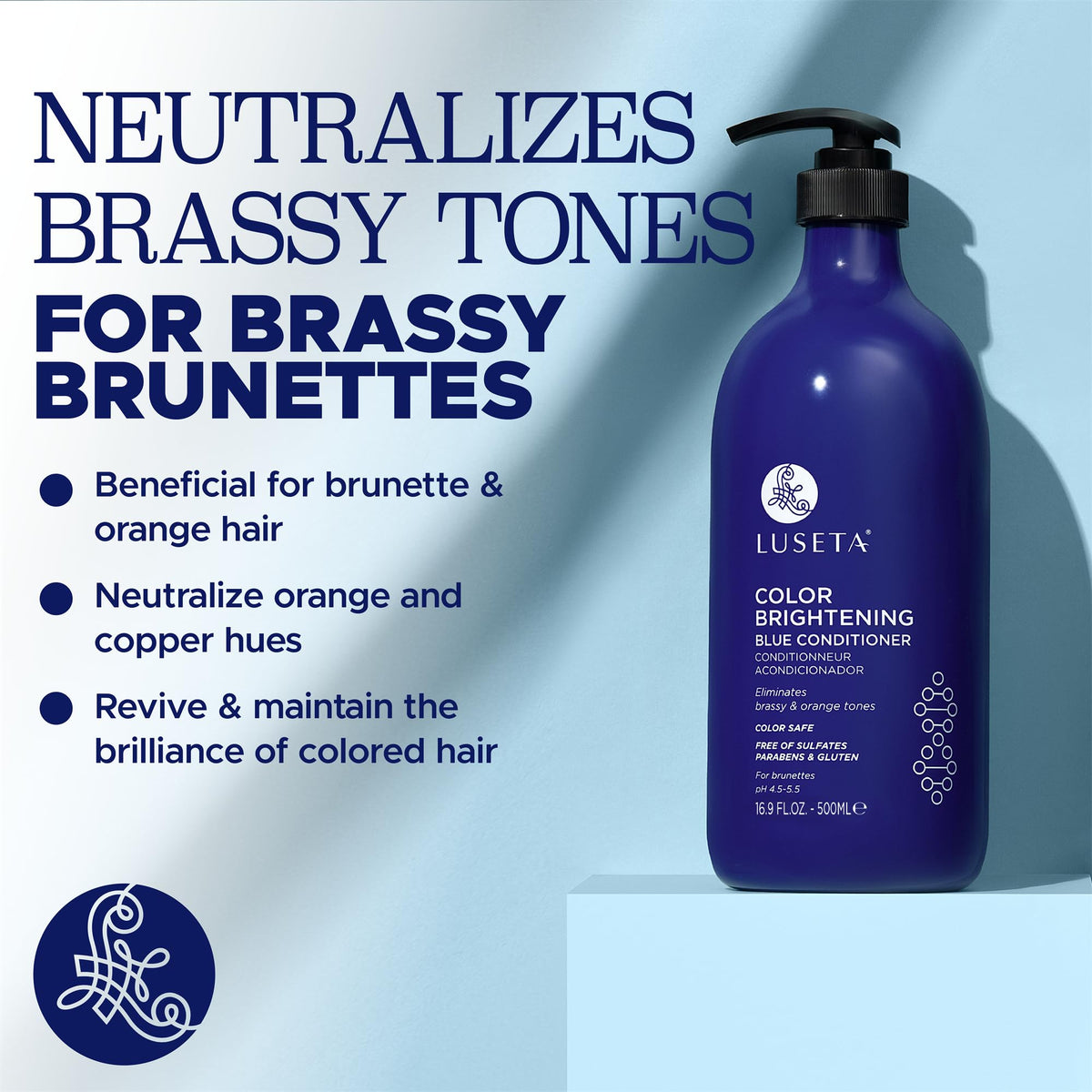 Luseta blue conditioner cream close-up showing moisturizing formula