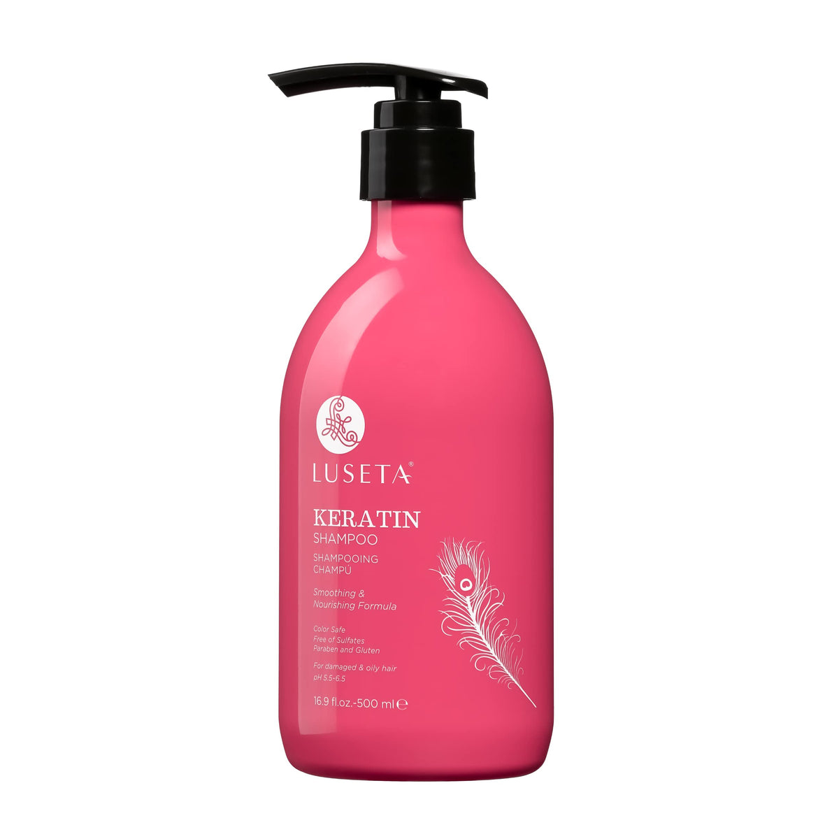 LUSĒTA front bottle view showing label and 16.9 oz size for quick identification and benefit