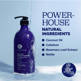 Luseta label close-up highlighting sulfate phosphate paraben free formula