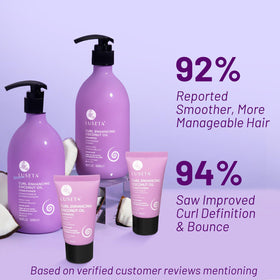 LUSĒTA conditioner creamy texture close-up for smooth, hydrated curls