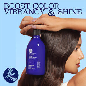 Luseta blue shampoo and conditioner side-by-side for color care routine