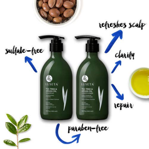 Luseta conditioner pouring on hand for easy detangling