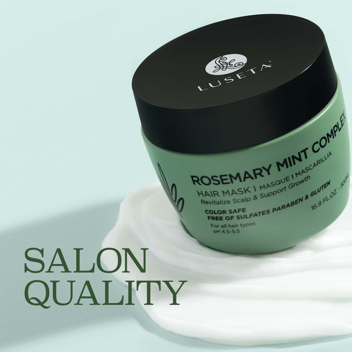 Luseta creamy mask texture up close highlighting rich hydration and smoothness benefit