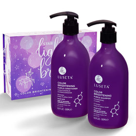 LUS﻿ETA front packaging showing shampoo and conditioner, promotes fresh toned color
