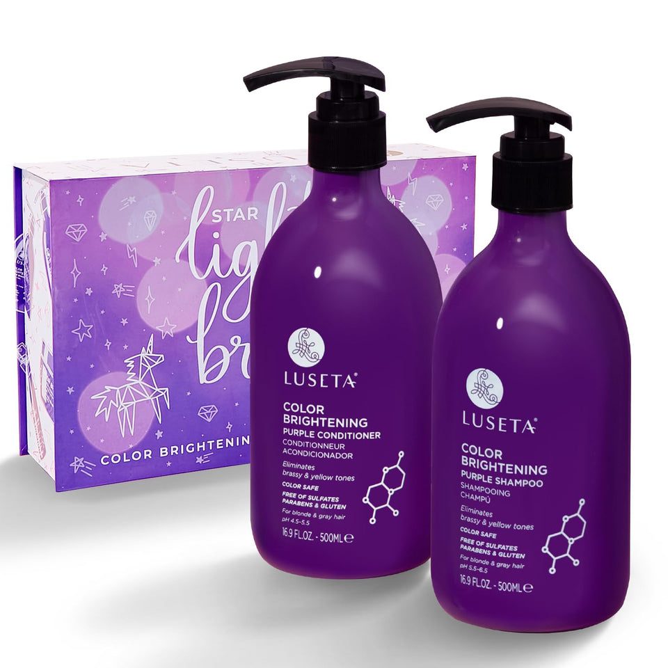 LUS﻿ETA front packaging showing shampoo and conditioner, promotes fresh toned color