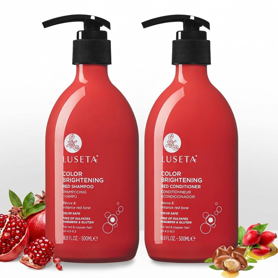 Luseta front-packaging showing red and copper color benefits