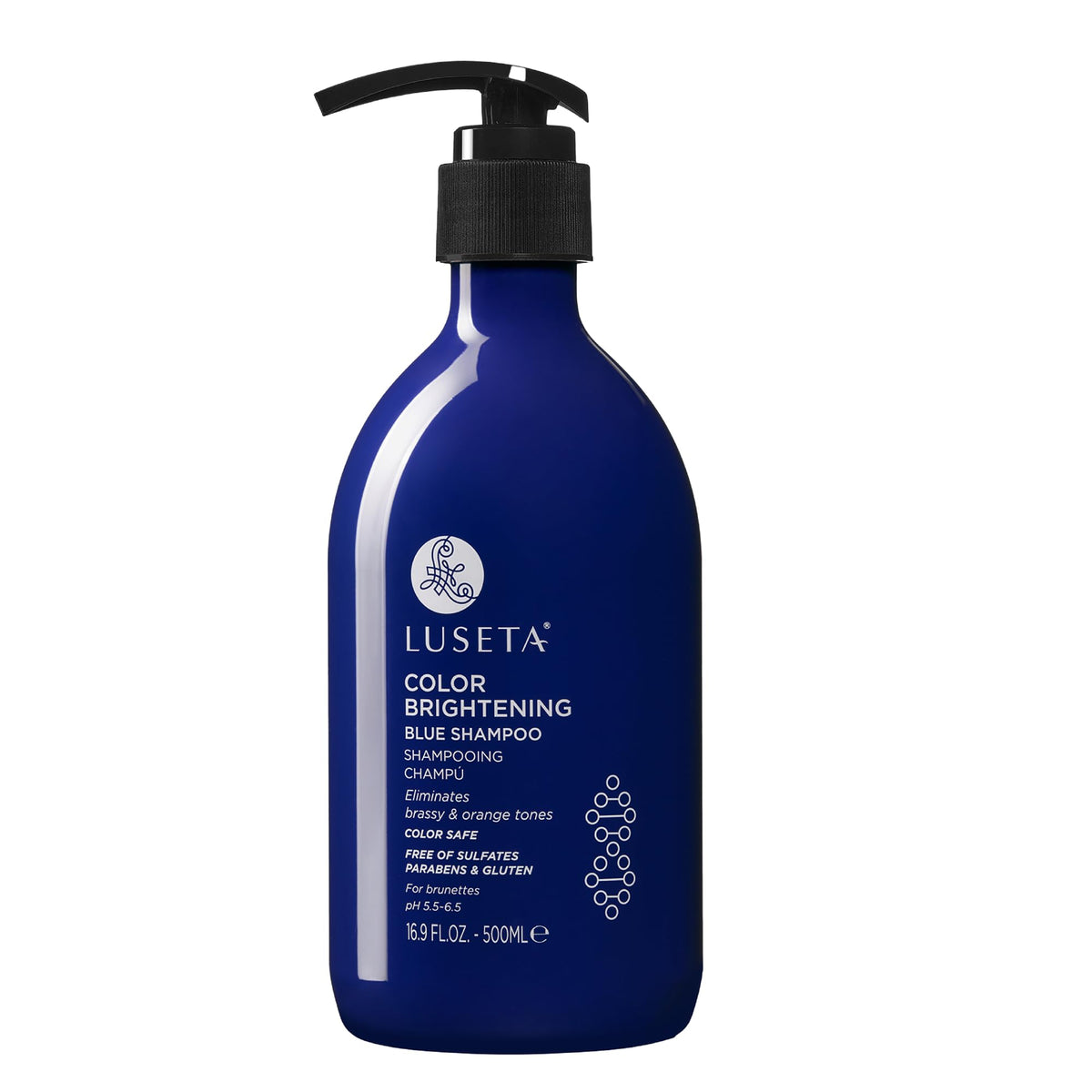 Luseta front packaging showing 16.9oz bottle and product benefit