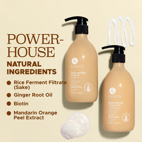 Luseta ginger root oil visual indicating hydration and frizz control benefit