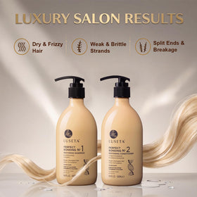 LUSETA in use on wet hair improving manageability
