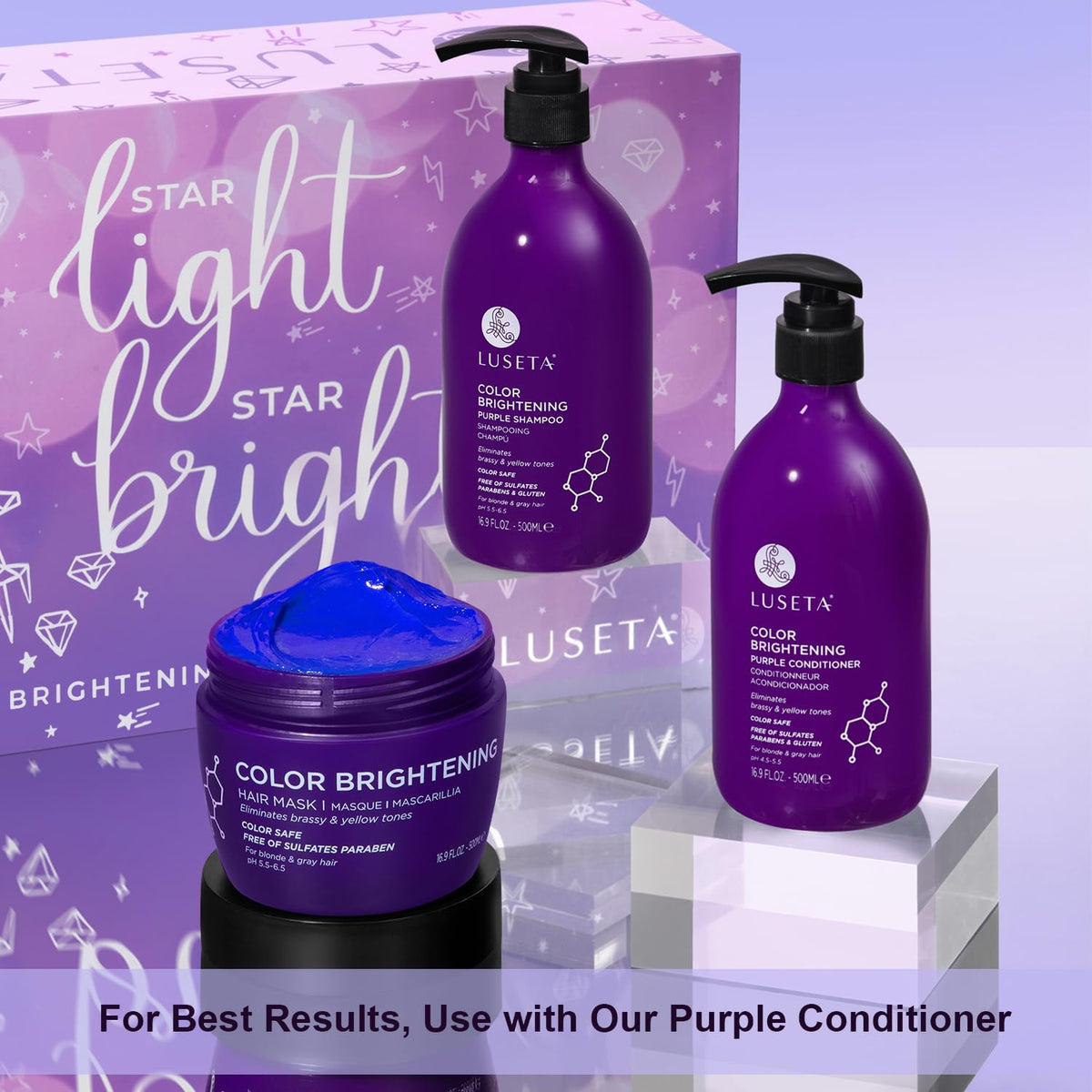 LUS﻿ETA keratin and quinoa ingredients visual conveying strengthening and shine
