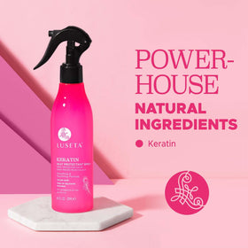 Luseta keratin ingredient close-up highlighting strengthening benefit