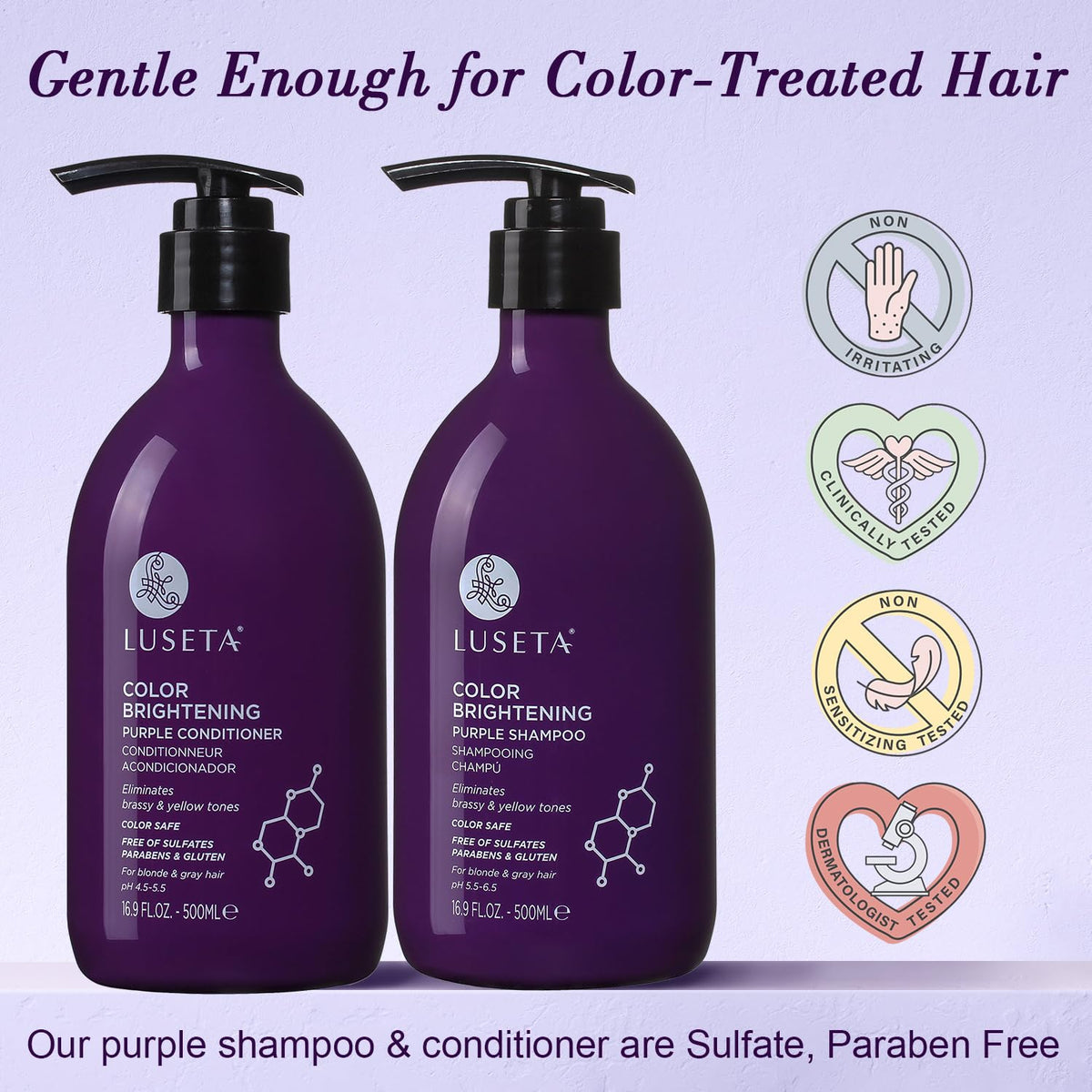 LUS﻿ETA shampoo lather texture close-up demonstrating gentle sulfate-free cleansing