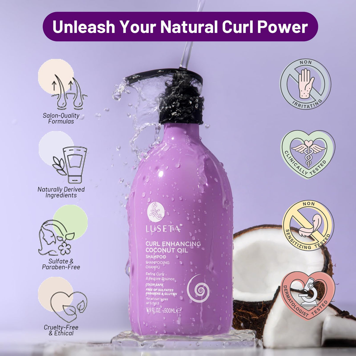 LUSĒTA scale comparison full and travel bottles demonstrating value and portability