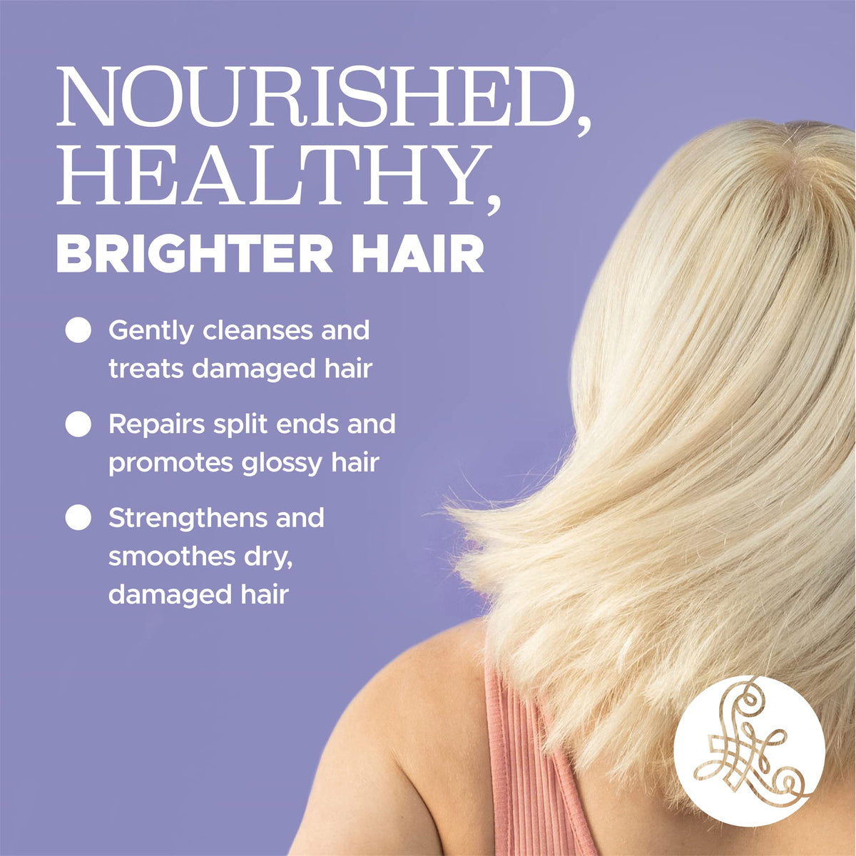 Luseta shampoo applied on curly hair reduces brass and improves manageability